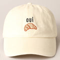 OUI Croissant Embroidered Baseball Cap