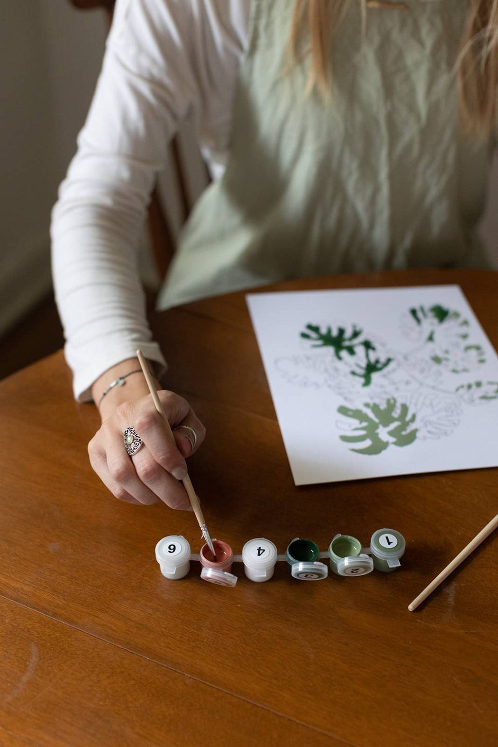 Zinna Blooms Paint-By-Numbers kit