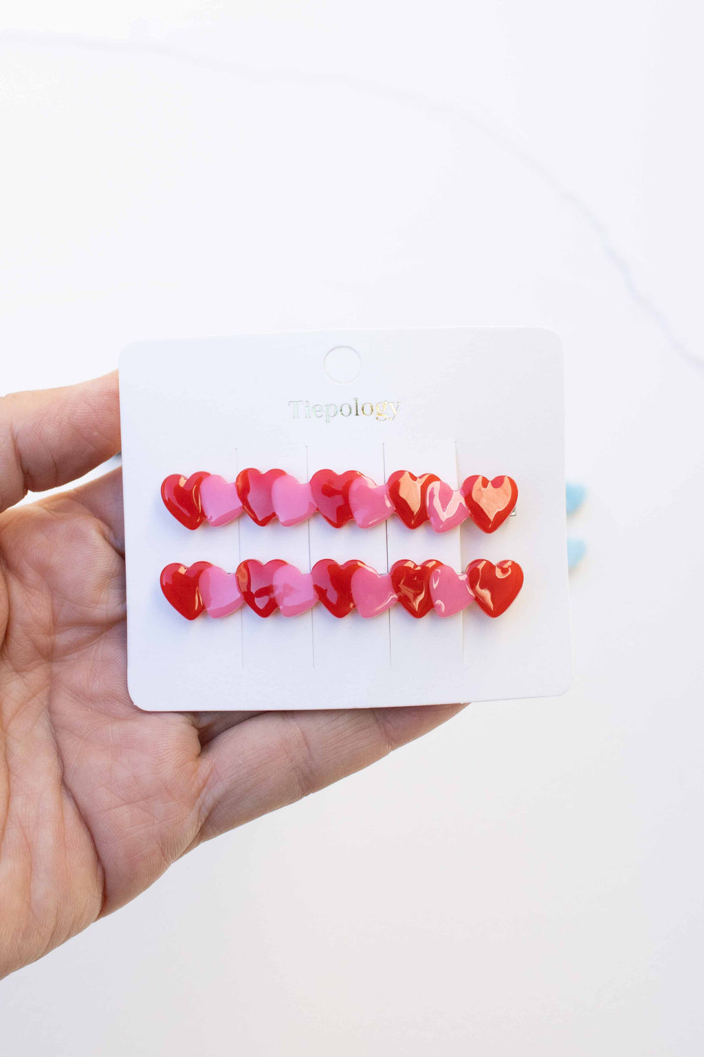 Eco Acetate Candy Heart Hair Pin Set