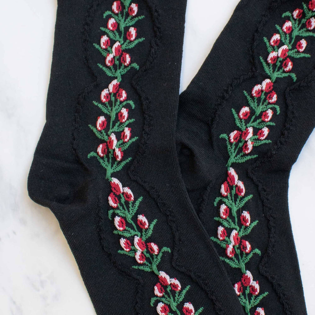 Women's Antique Tulip Flower Socks