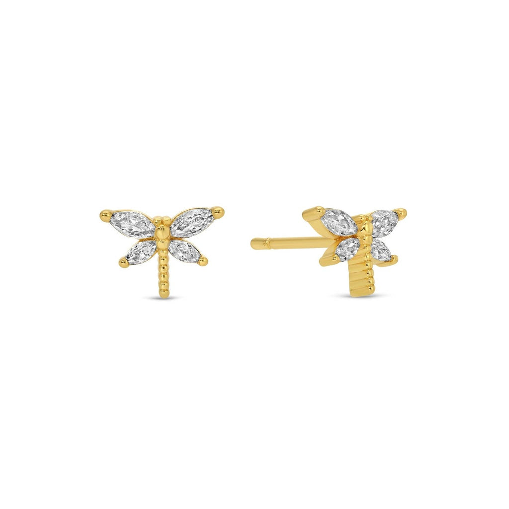 Dragonfly Studs On Velvet Gift Tag