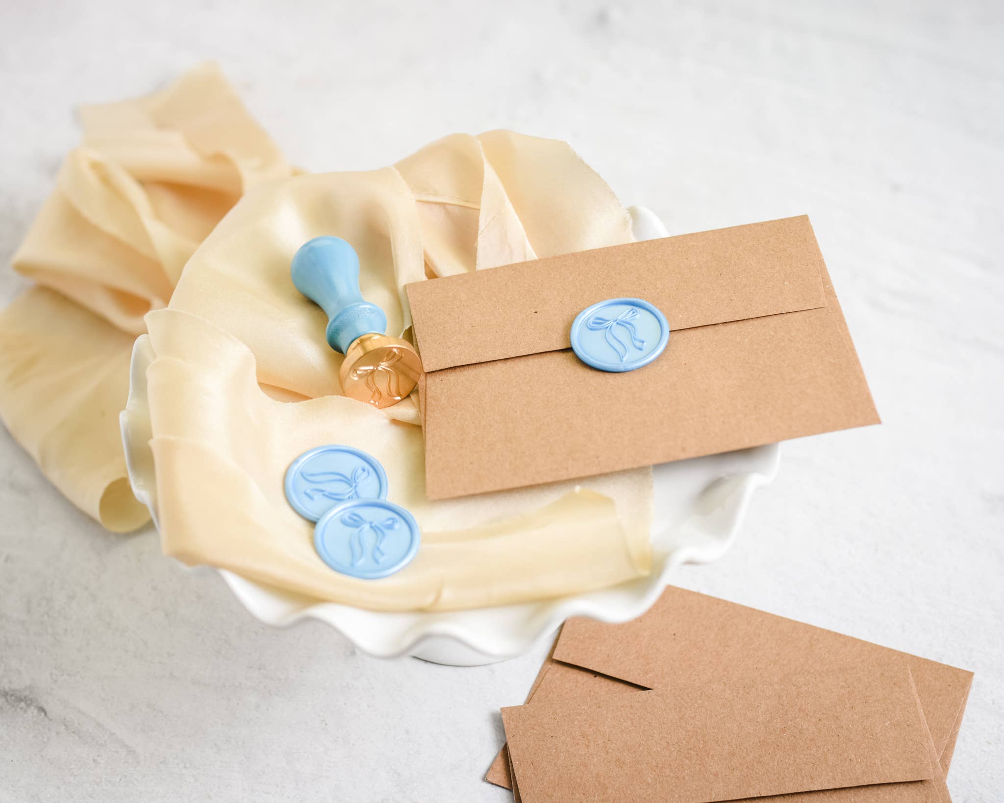 Wax seal stamp and wax stick set