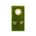 Free Form Heart Studs on Velvet Gift Tag