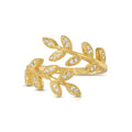 Pave Adjustable Leaf Ring