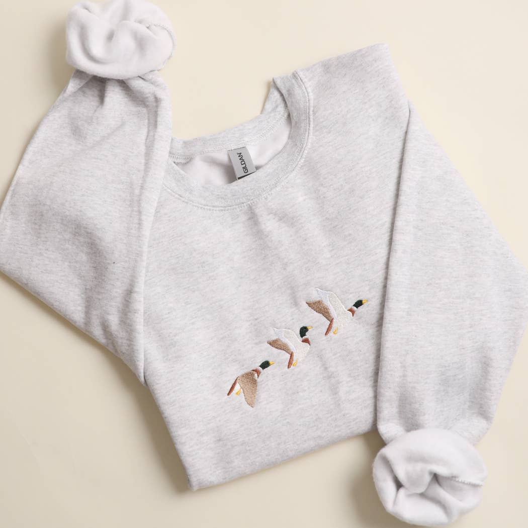 Flying Mallard Embroidered Heavyweight Fleece Sweatshirt