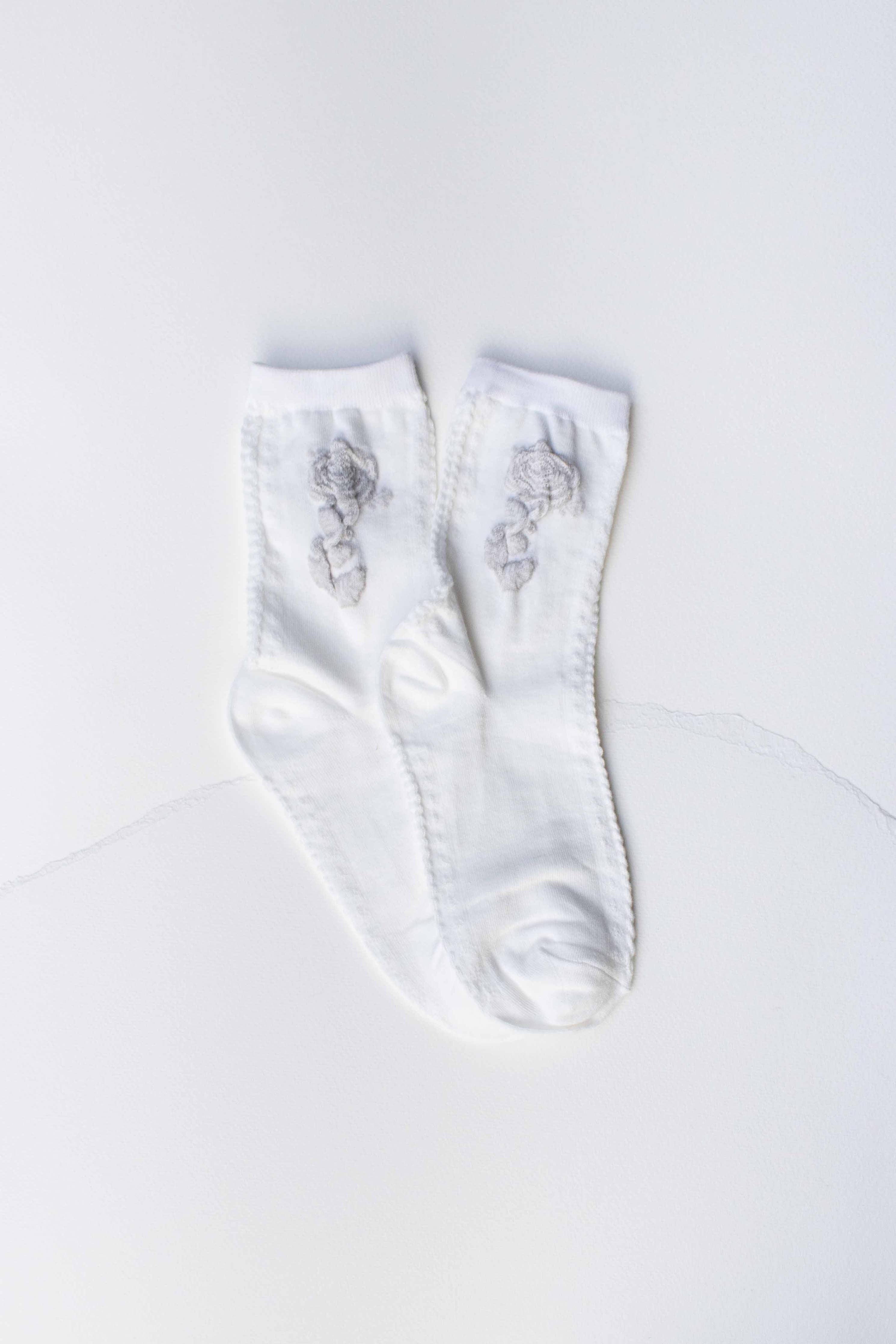Rose Cotton Blend Socks