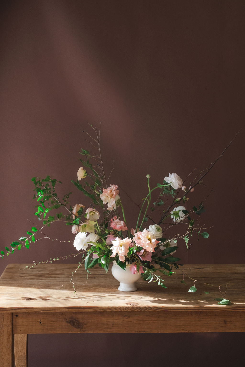 Large whimsical flower arrangement with roses and premium flowers for Corporate Events, Bridal Shower Baby Showers, Sympathy Flowers in Madison Huntsville AL area.
