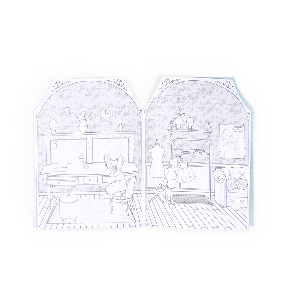 Moulin Roty Coloring Book (20p.) + 170  Stickers