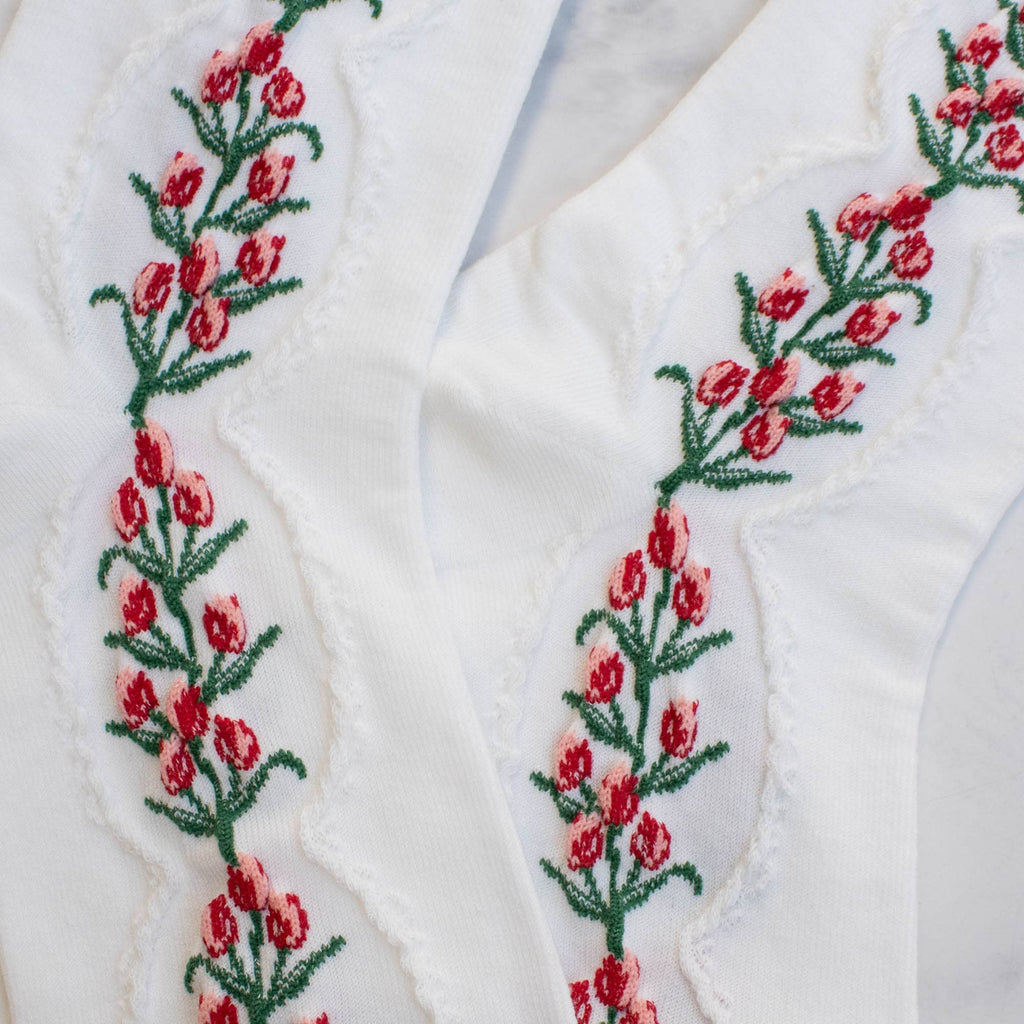 Women's Antique Tulip Flower Socks