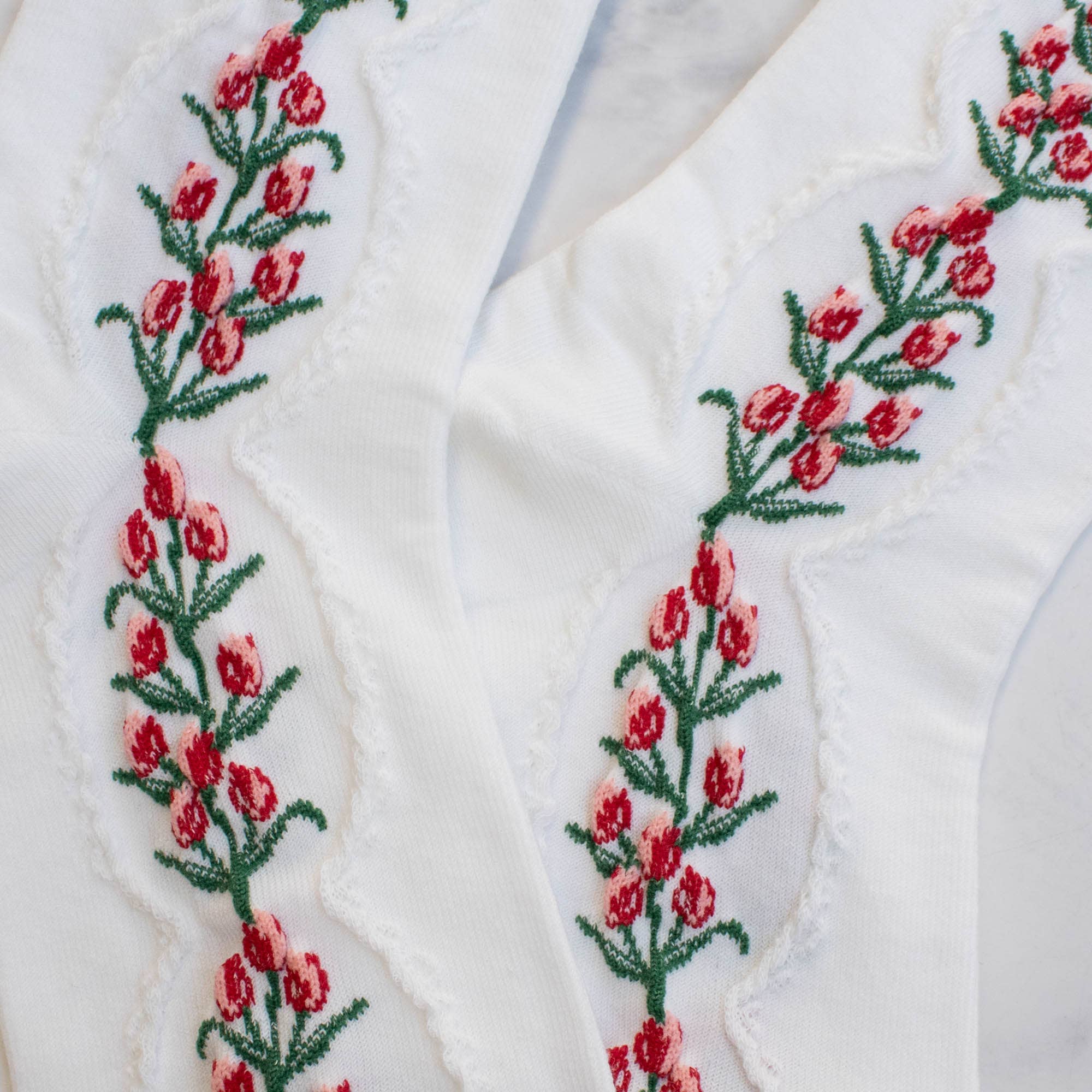 Women's Antique Tulip Flower Socks